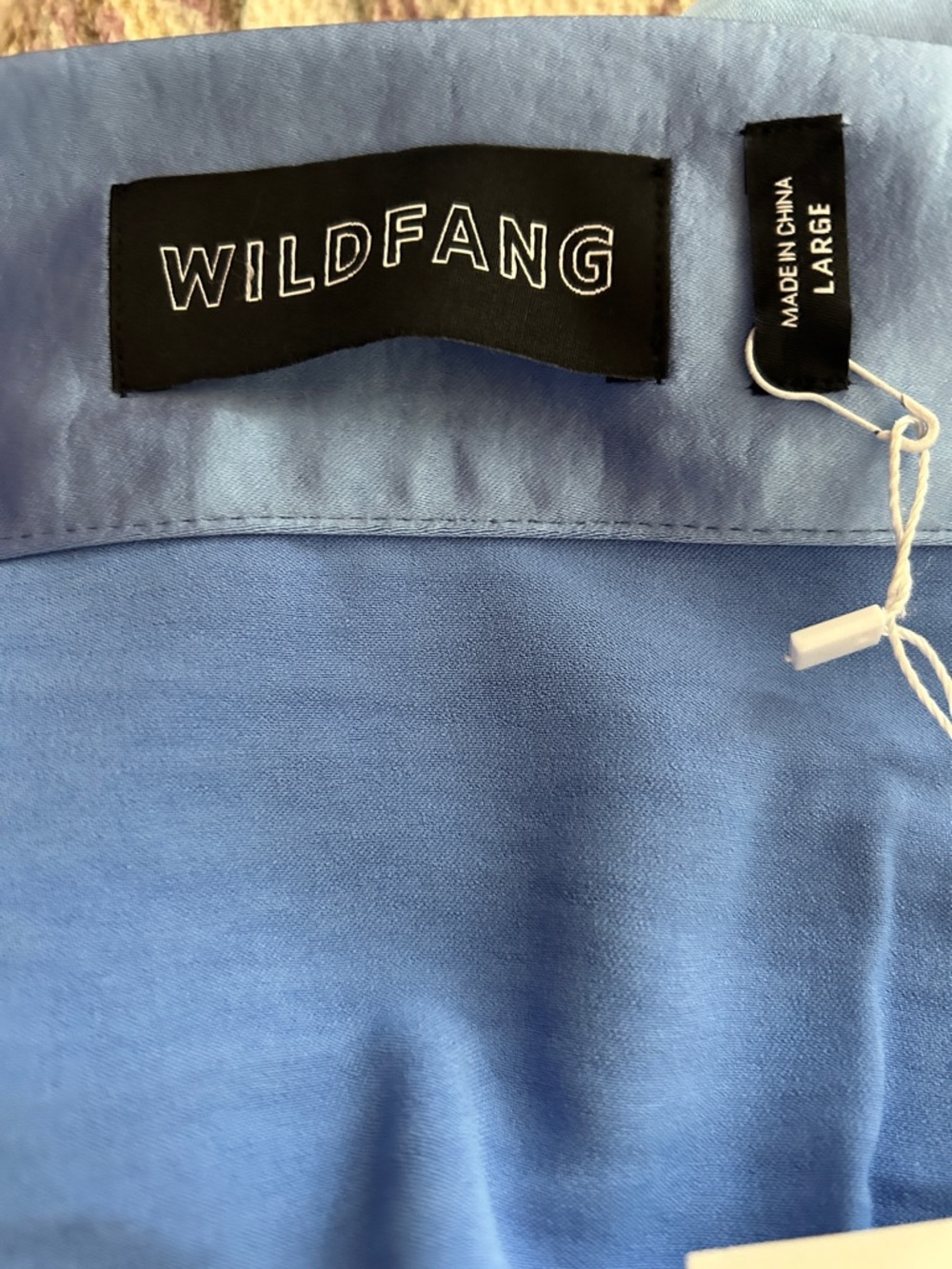 WildFang cornflower Blue Tie-Waist wrap empower waist Midi Skirt - Women large - Picture 5 of 6
